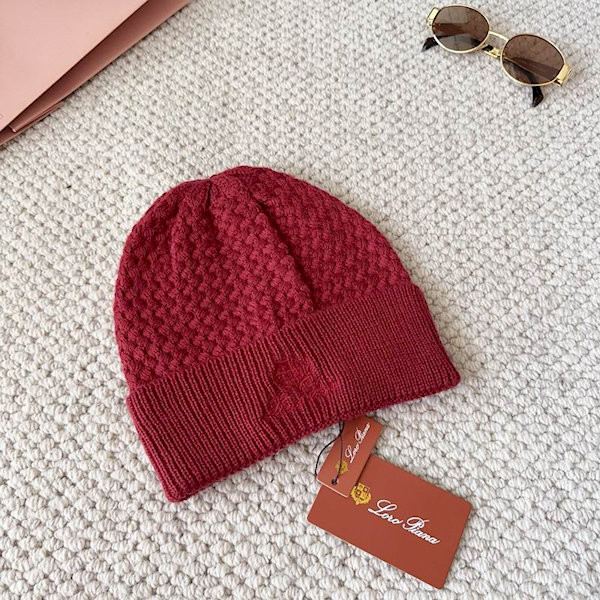 Loro Piana Men's / Women's Jungfrau Baby Cashmere Beanie in burgundy
