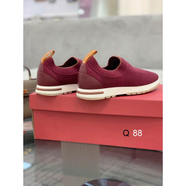 Loro Piana Women's Flexy Walk Sports Shoes / Burgundy