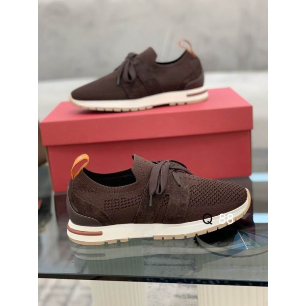 Loro Piana Women's Flexy Walk Sports Shoes / Brown With Shoelaces