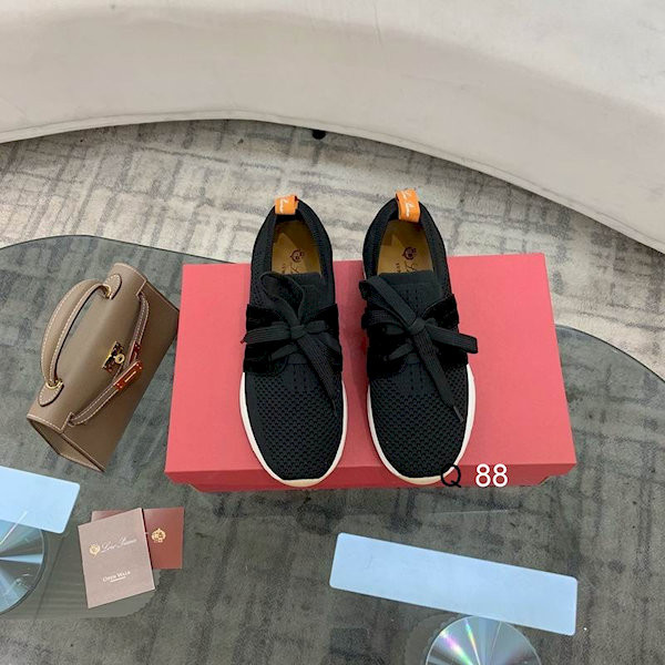 Loro Piana Women's Flexy Walk Sports Shoes / Black Sale With Shoelaces