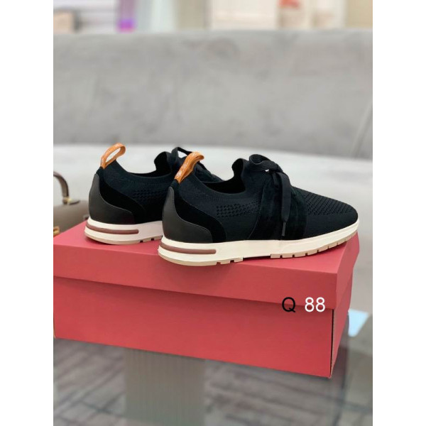 Loro Piana Women's Flexy Walk Sports Shoes / Black Sale With Shoelaces