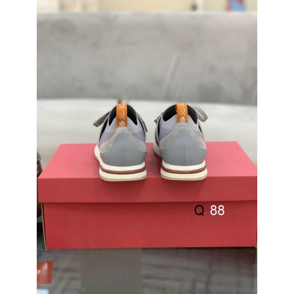 Loro Piana Women's Flexy Walk Sports Shoes / Light Gray Sale With Shoelaces