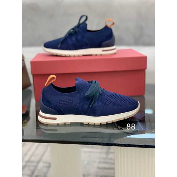 Loro Piana Women's Flexy Walk Sports Shoes / Blue Onl/e With Shoelaces
