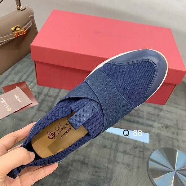 Loro Piana Women's Flexy Walk Sports Shoes / Blue With Elastic Band