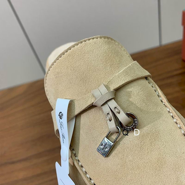 Loro Piana Women's Babouche Charms Walk Moccas/ Flat Shoes / Flaxen