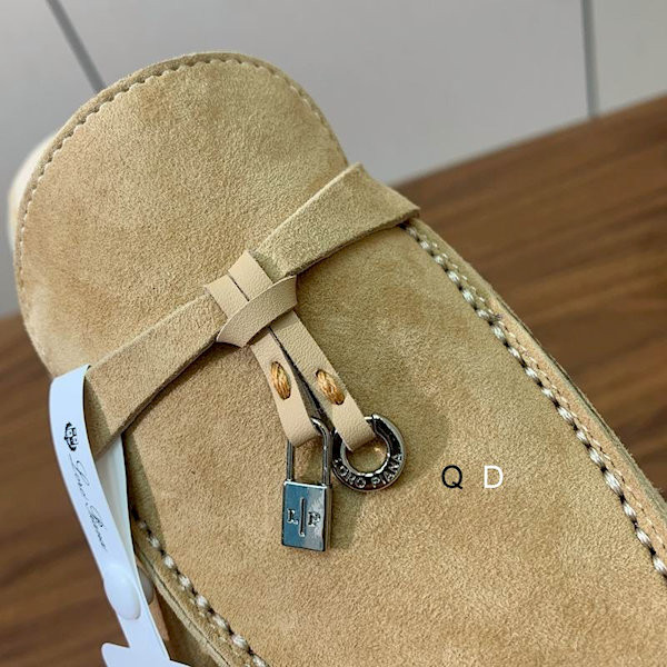 Loro Piana Women's Babouche Charms Walk Moccas/ Flat Shoes / Sandstone