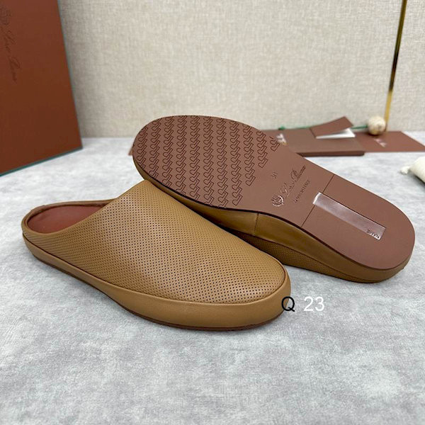 Loro Piana Women's Cowhide Sandals / Khaki With Air Holes