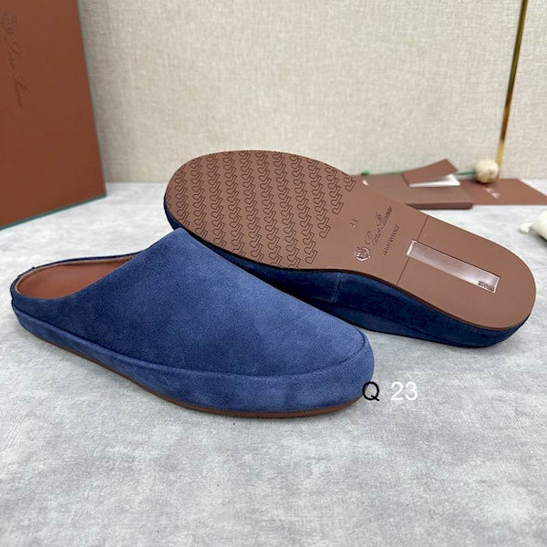 Loro Piana Women's Suede Sandals / Navy Blue