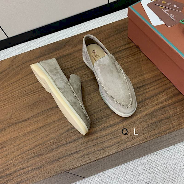 Loro Piana Men's Summer Walk Moccas/ Flat Shoes / Dark Khaki