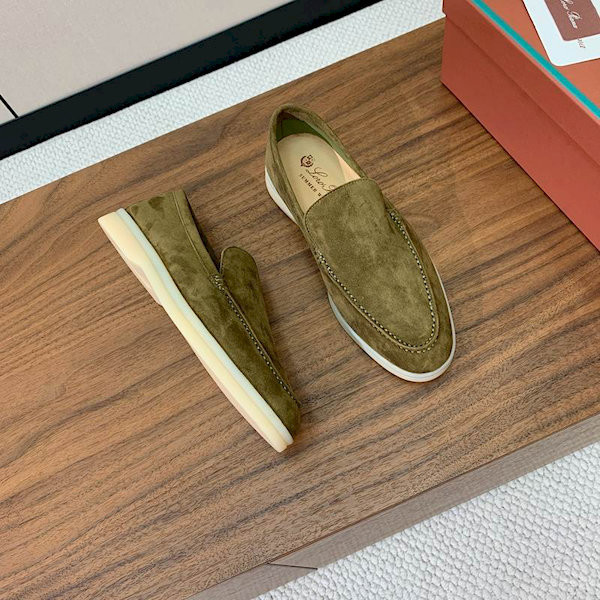 Loro Piana Men's Summer Walk Moccas/ Flat Shoes / Murano Green