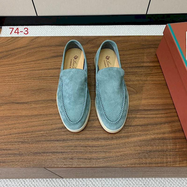 Loro Piana Men's Summer Walk Moccas/ Flat Shoes / Blue