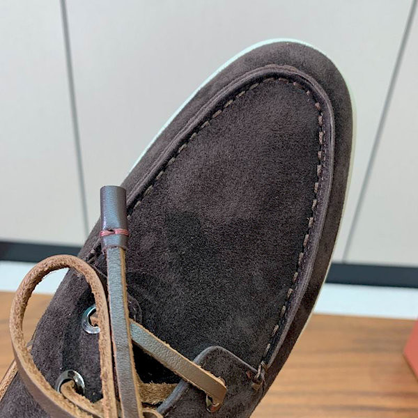 Loro Piana Men/Women's Sea-Sail Walk Moccas/ Flat Shoes / Coffee