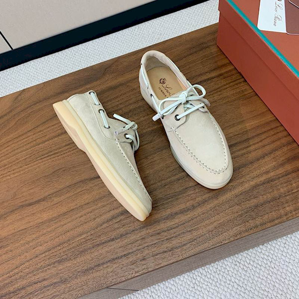 Loro Piana Men/Women's Sea-Sail Walk Moccas/ Flat Shoes / Apricot