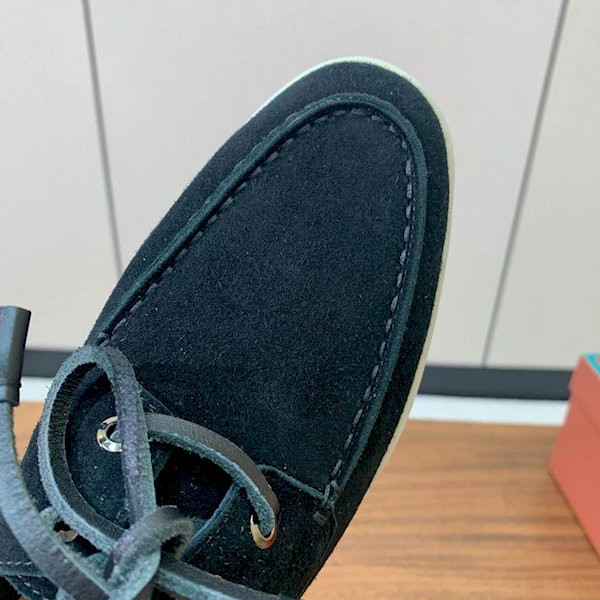 Loro Piana Men/Women's Sea-Sail Walk Moccas/ Flat Shoes / Black