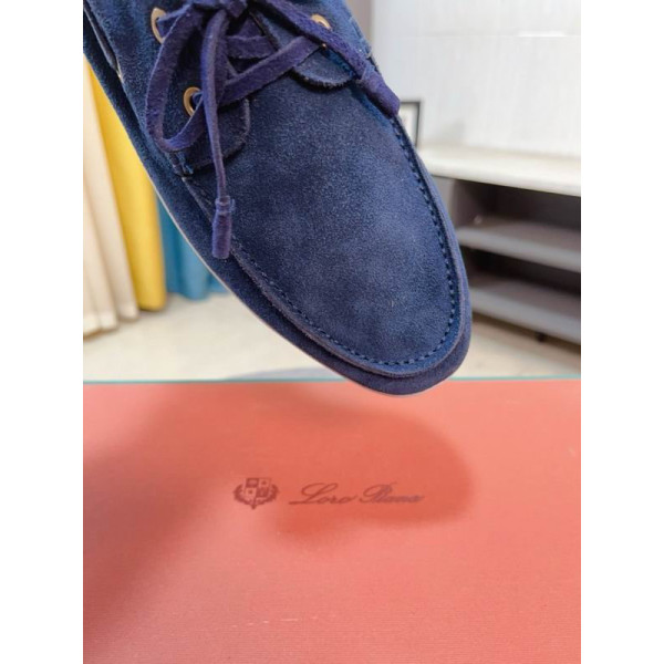 Loro Piana Men/Women's Sea-Sail Walk Moccas/ Flat Shoes / Dark Blue