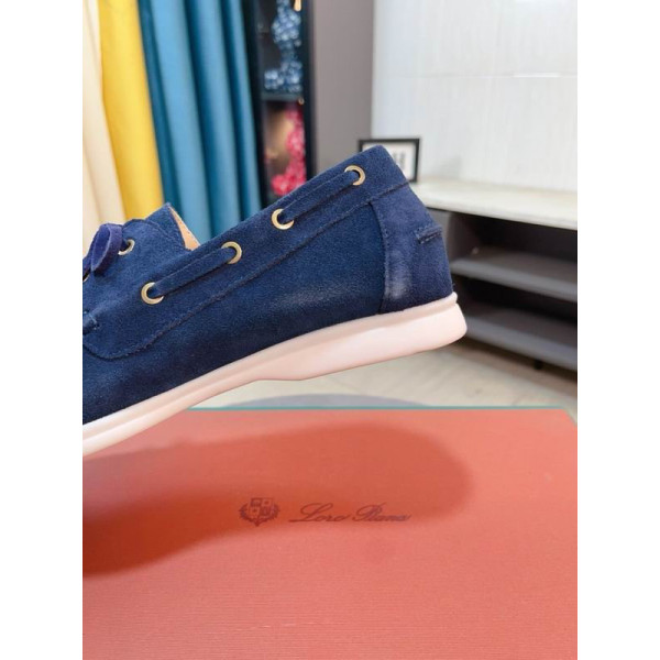 Loro Piana Men/Women's Sea-Sail Walk Moccas/ Flat Shoes / Dark Blue