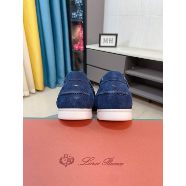 Loro Piana Men/Women's Sea-Sail Walk Moccas/ Flat Shoes / Dark Blue