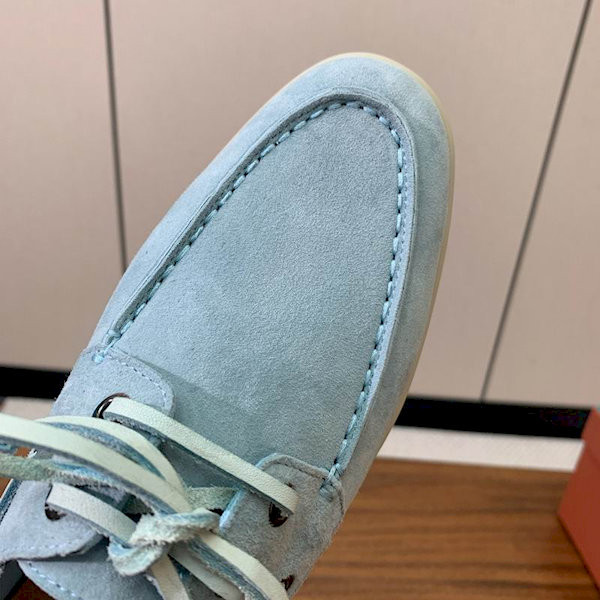 Loro Piana Men/Women's Sea-Sail Walk Moccas/ Flat Shoes / Light Blue