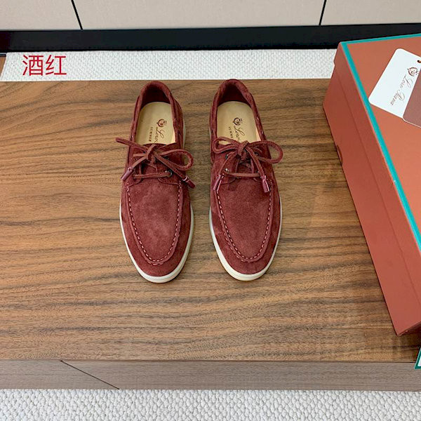 Loro Piana Men/Women's Sea-Sail Walk Moccas/ Flat Shoes / Burgundy
