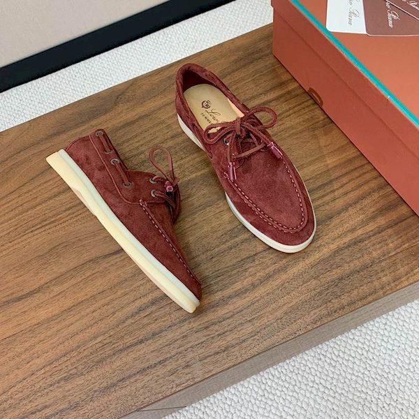 Loro Piana Men/Women's Sea-Sail Walk Moccas/ Flat Shoes / Burgundy