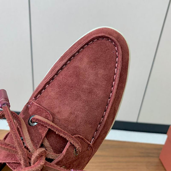 Loro Piana Men/Women's Sea-Sail Walk Moccas/ Flat Shoes / Burgundy