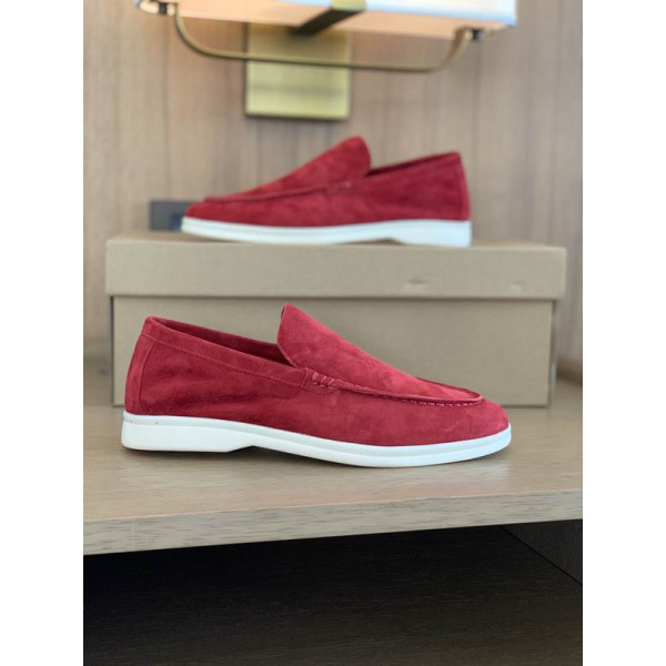 Loro Piana Men/Women's Summer Walk Moccas/ Flat Shoes / Red