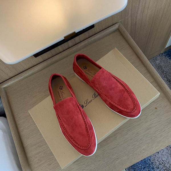 Loro Piana Men/Women's Summer Walk Moccas/ Flat Shoes / Red