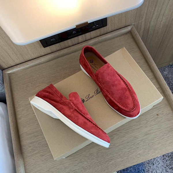 Loro Piana Men/Women's Summer Walk Moccas/ Flat Shoes / Red