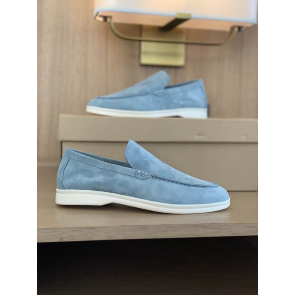 Loro Piana Men/Women's Summer Walk Moccas/ Flat Shoes / Light Blue