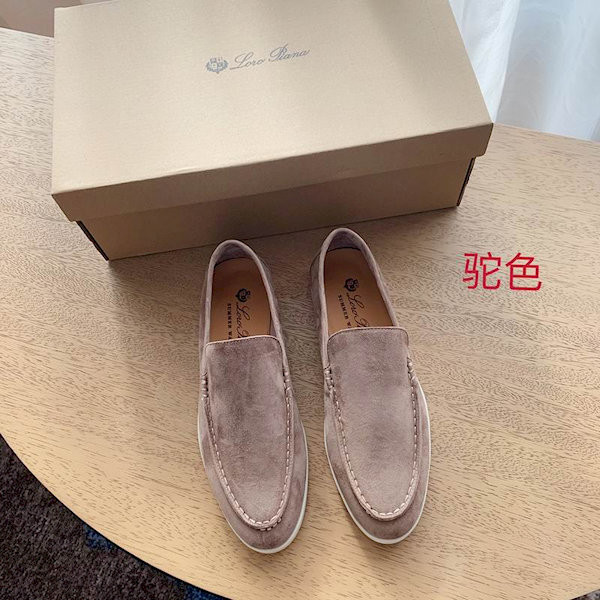Loro Piana Men/Women's Summer Walk Moccas/ Flat Shoes / Camel