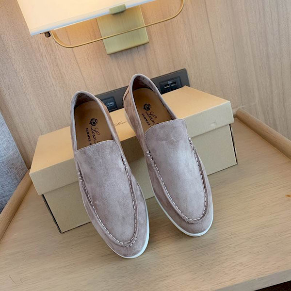 Loro Piana Men/Women's Summer Walk Moccas/ Flat Shoes / Camel
