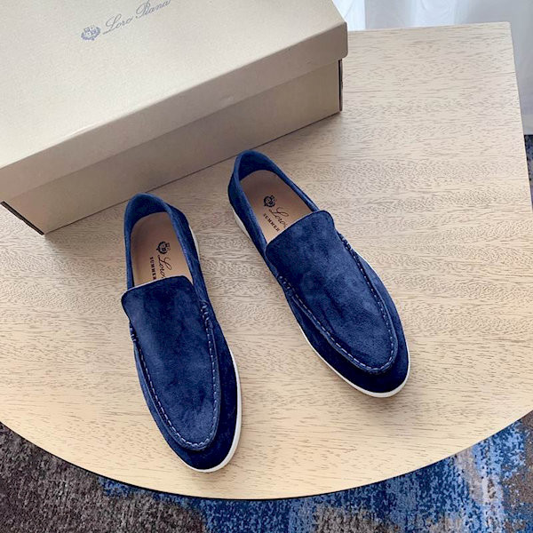Loro Piana Men/Women's Summer Walk Moccas/ Flat Shoes / Dark Blue For Sale