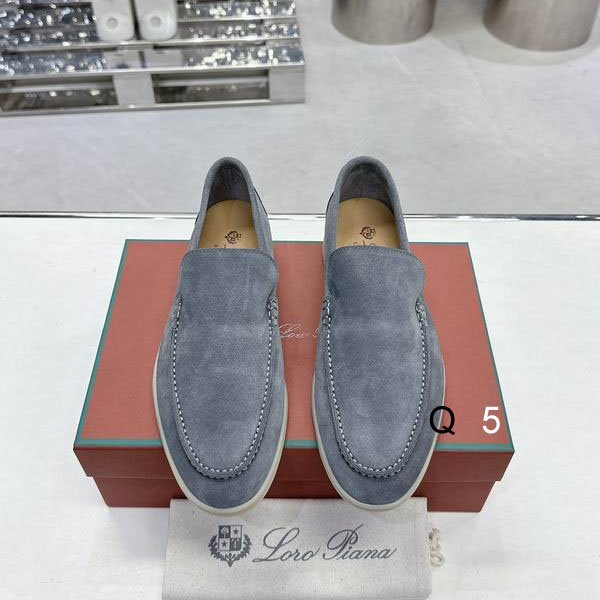 Loro Piana Men/Women's Summer Walk Moccas/ Flat Shoes / Frozen Blue