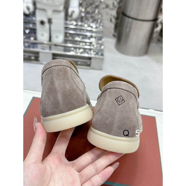 Loro Piana Men/Women's Summer Walk Moccas/ Flat Shoes / Dark Beige