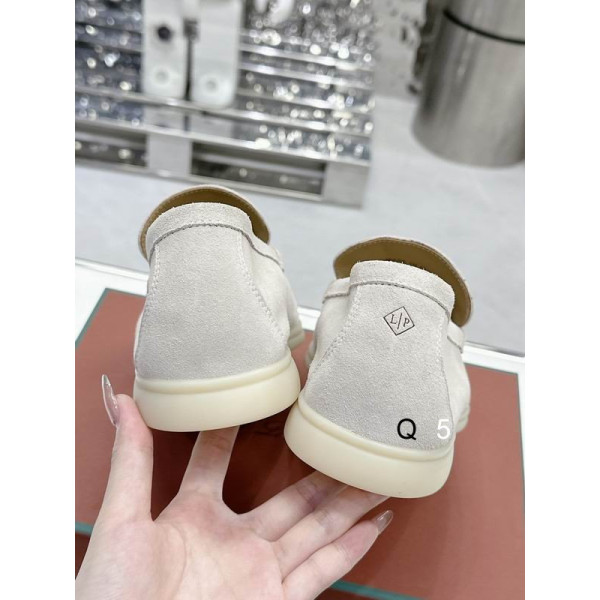 Loro Piana Men/Women's Summer Walk Moccas/ Flat Shoes / Off-White