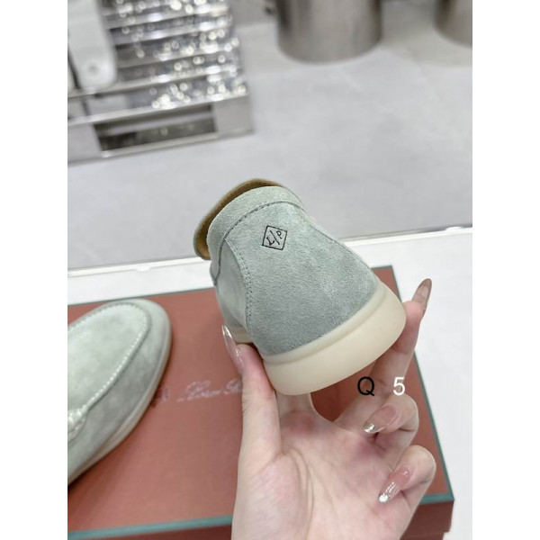 Loro Piana Men/Women's Summer Walk Moccas/ Flat Shoes / Light Cyan