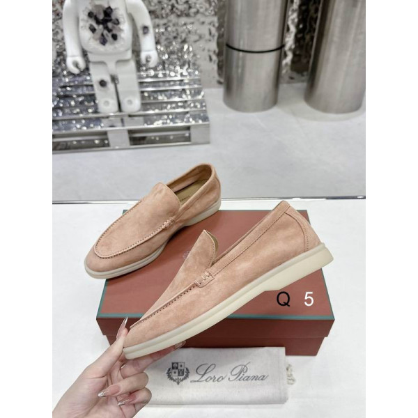 Loro Piana Men/Women's Summer Walk Moccas/ Flat Shoes / Lotus