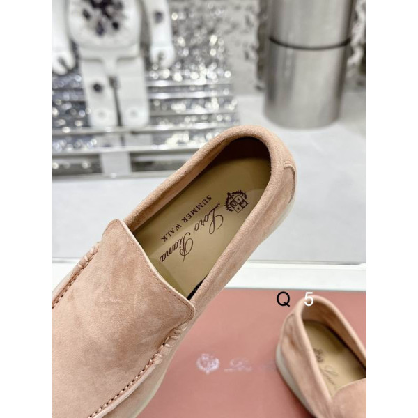 Loro Piana Men/Women's Summer Walk Moccas/ Flat Shoes / Lotus