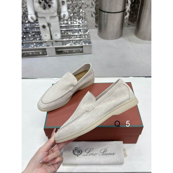 Loro Piana Men/Women's Summer Walk Moccas/ Flat Shoes / Apricot