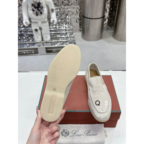 Loro Piana Men/Women's Summer Walk Moccas/ Flat Shoes / Apricot