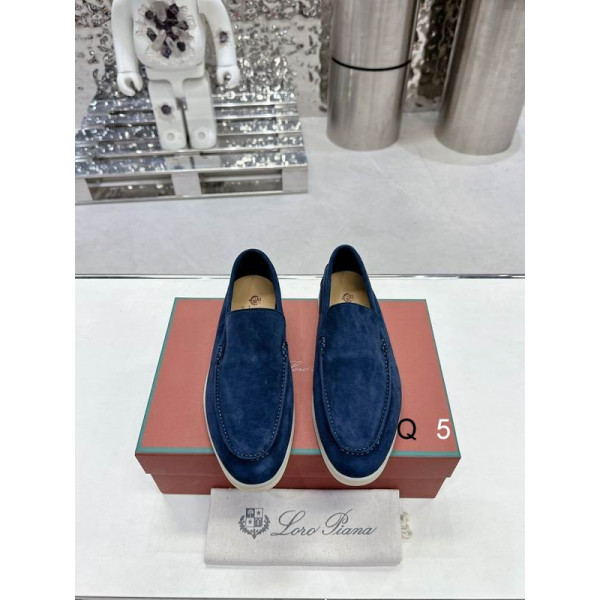 Loro Piana Men/Women's Summer Walk Moccas/ Flat Shoes / Dark Blue