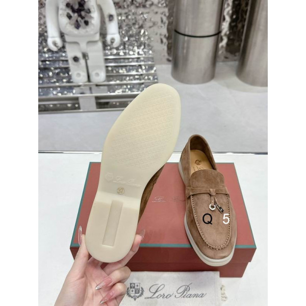 Loro Piana Women's Summer Charms Walk Moccas/ Flat Shoes / Brown