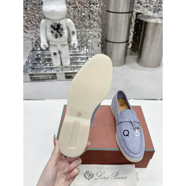 Loro Piana Women's Summer Charms Walk Moccas/ Flat Shoes / Purple