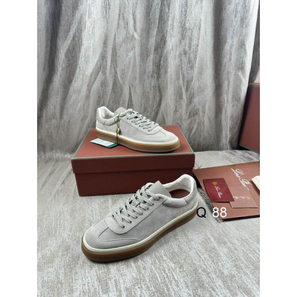 Loro Piana Men/Women's Tennis Walk Suede Sneakers / Gray