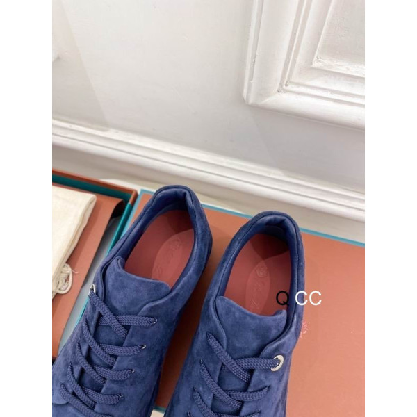 Loro Piana Women's Suede Sneakers / Blue