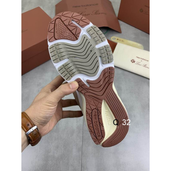 Loro Piana Men's Sports Shoes / Light Brown Collaboration With New Balance