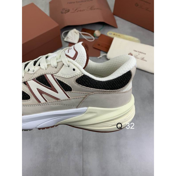 Loro Piana Men's Sports Shoes / Beige/Black Collaboration With New Balance