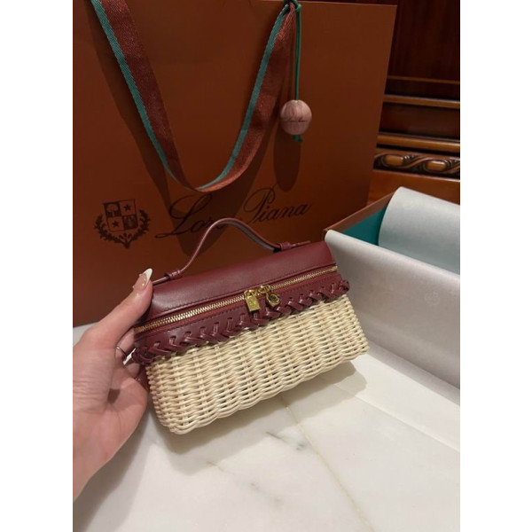 Loro Piana Women's Extra Small Rattan Pocket Bag / Malt/Caramel