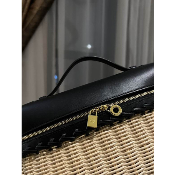 Loro Piana Women's Extra Rattan Pocket Bag / Malt/Black