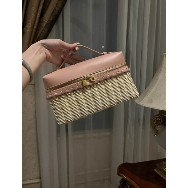 Loro Piana Women's Extra Rattan Pocket Bag / Nude P/k